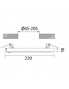Pure Tops U4 LED 1600-1800lm 3000-6500K IR blanc PURE BY L'EBENOID 083104 2