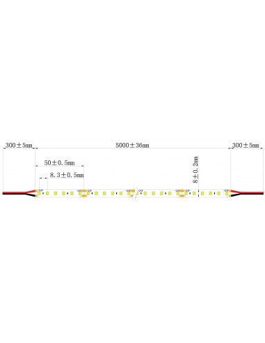 Ruban led 120LED/m SMD2835 24V 2700K IP20 5m INTEGRATECH 120LED-IP20-2700