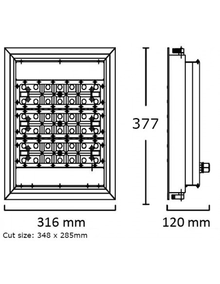 Led floodlight led encastré 2015 120W 5000K 110° INTEGRATECH 2015B-120W5K110