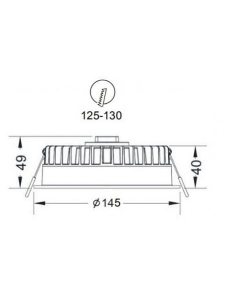 Compact 15W 4000K CRI90 blanc pas dimmable INTEGRATECH COMPACT154