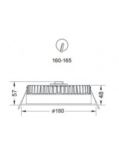Compact 25W 3000K CRI90 blanc pas dimmable INTEGRATECH COMPACT253 2