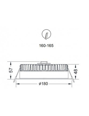 Compact 25W 3000K CRI90 blanc pas dimmable INTEGRATECH COMPACT253