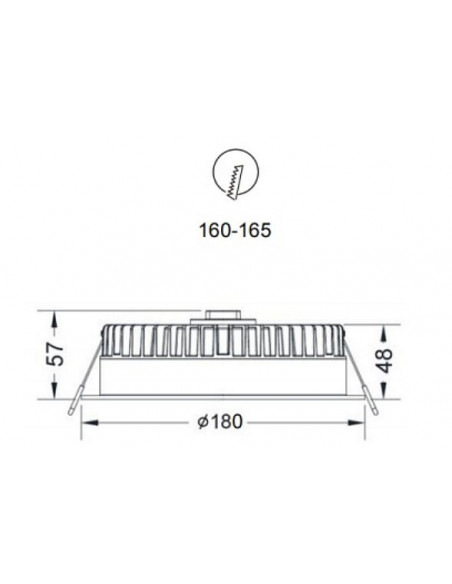 Compact 25W 4000K CRI90 blanc dimmable universel INTEGRATECH COMPACT254DIM