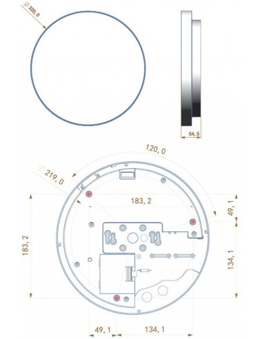 Disc 22W 3000K IP54 blanc RAL9003 INTEGRATECH DISC203W