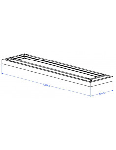 Cadre surface panneau led 30x120 noir RAL9005 INTEGRATECH FLAIR30120B 2