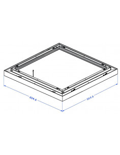 Cadre surface pour panneau led 60x60 blanc INTEGRATECH FLAIR6060W 2