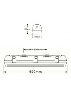 HWDP 0,6m 18W 4000K IP66 5x2,5mm² INTEGRATECH HWDP-18064 2
