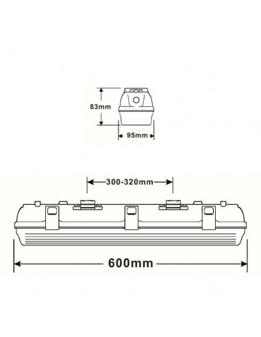 HWDP 0,6m 18W 4000K IP66 5x2,5mm² INTEGRATECH HWDP-18064