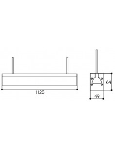Lineaconnect 1,2m 40W 4000K noir INTEGRATECH LC404B 2