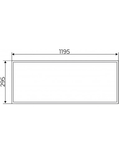 Panneau led Bright 36W 30x120 3000K RAL9016 INTEGRATECH PLB301203630