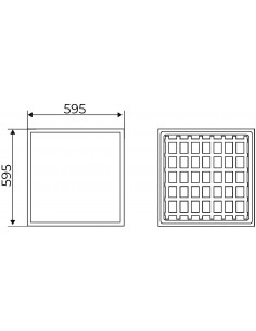 Panneau led Bright 36W 60x60 4000K RAL9016 INTEGRATECH PLB60603640 2