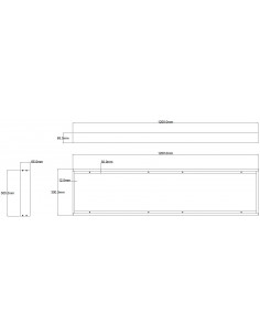 Cadre apparent panneau Bright 300x1200 RAL9016 INTEGRATECH PLBSF30120W 2