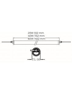 Protect 1.5m 60W 4000K IP69K PC UGR 19 INTEGRATECH PRO15604PCU 2