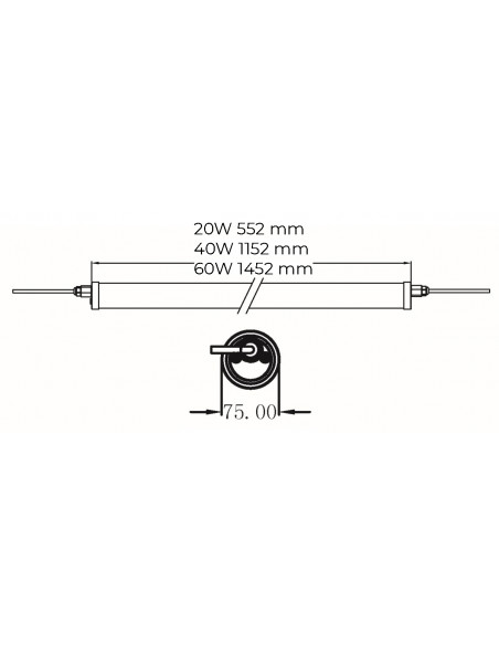 Protect 1.5m 60W 4000K IP69K PC UGR 19 DALI INTEGRATECH PRO15604PCU-DALI