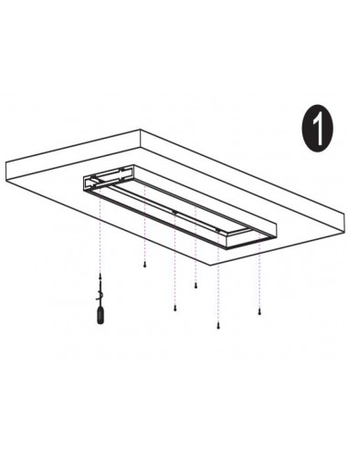 Cadre apparent pour panneau led 300x1200 RAL9016 INTEGRATECH QTSF30120W