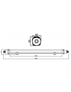 Speedy basic 150cm 60W IP65 4000K 3x2,5mm² INTEGRATECH SPDB15604 2