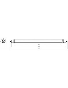 Speedy 150cm 60W IP65 4000K 165lm/W 5x2,5 INTEGRATECH SPDHO15604 2