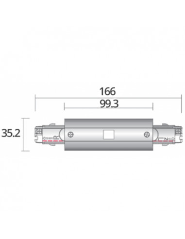 Alimentation centre pour rail univ 3ph 7p noir INTEGRATECH TRA3FPOWMB