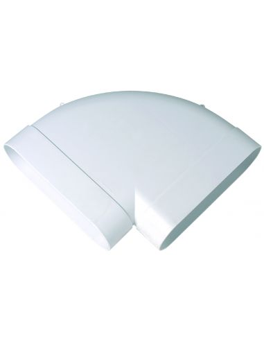 Coude Minigaine blanc 90° horizont.équivalent D125 (60x200) ALDES 11023973