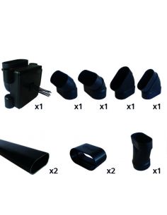 Kit de conduits et accessoires 32X70mm pour passage vertical de cloison sèche ALDES 11071060