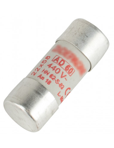 Cartouche fusible cylindrique 22x58 AD 60A MICHAUD N203