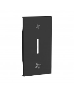 Enjoliveur Living Now pour interrupteur VMC 2 modules noir BTICINO BTKG06M2VMC