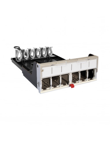 Cassette 6 ports pour panneau droit à équiper de connecteurs HDJ LEGRAND 033680