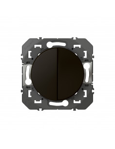 Double interrupteur ou va-et-vient dooxie 10AX 250V~ noir LEGRAND 600202