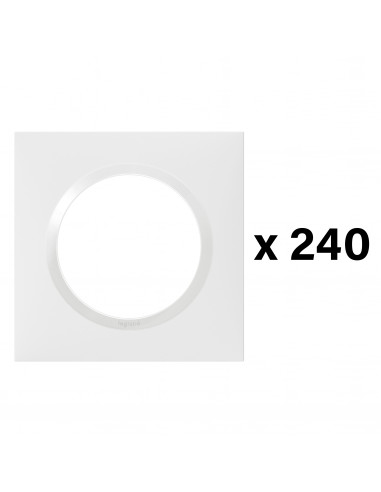 Lot de 240 plaques carrées dooxie 1 poste finition blanc LEGRAND 600614