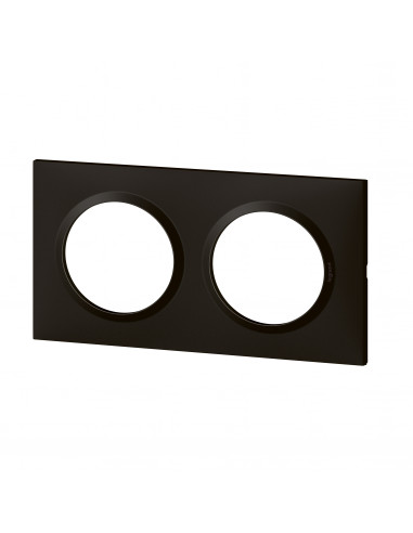 Plaque carrée dooxie 2 postes finition noir LEGRAND 600892