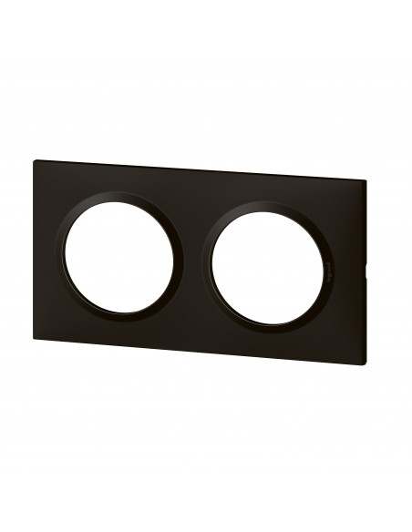Plaque carrée dooxie 2 postes finition noir LEGRAND 600892