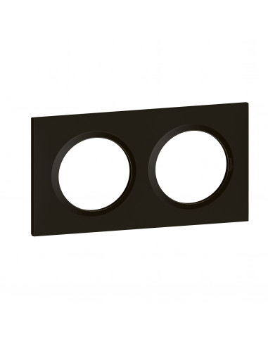 Plaque carrée dooxie 2 postes finition noir LEGRAND 600892