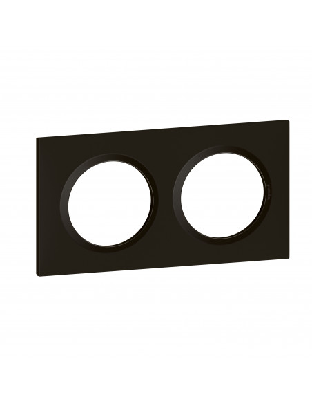 Plaque carrée dooxie 2 postes finition noir LEGRAND 600892