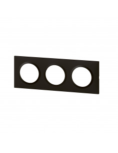 Plaque carrée dooxie 3 postes finition noir LEGRAND 600893 2