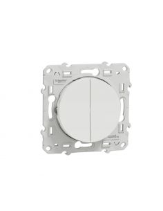 Va-et-vient + va-et-vient lumineux blanc 10A LED 1,5mA Odace Schneider S520273