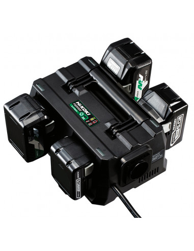 Chargeur rapide multi-batteries [4] 1 par 1 ou simultané port USB HIKOKI UC18YTSLW0Z