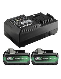 PACK 2 BATTERIES BSL36B18X + CHARGEUR RAPIDE UC18YSL3 HIKOKI UC18YSL3WJZ