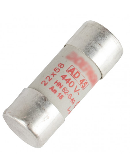 Cartouche fusible cylindrique 22x58 AD 45A MICHAUD N202