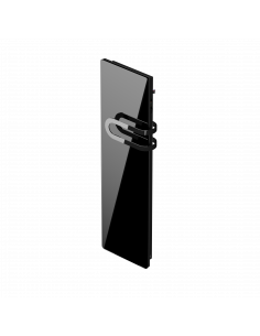 CAMPAVERBAINS nativ radiateur 700W + Soufferie 800W Verre massif Noir astrakan INTUIS K165125 2