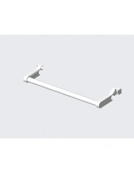 Barre pivotante tube rond ezybain largeur 400 blanc INTUIS M090043