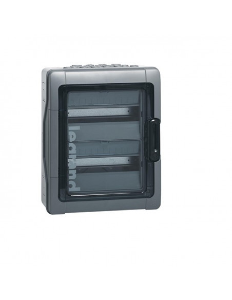 Coffret étanche Plexo³ 2x18 modules avec perforation directe prémontés IP65 Gris LEGRAND 001925