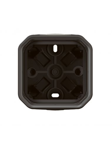 Boîtier saillie étanche Plexo 1 poste avec 2 embouts à membrane et 1 entrée anthracite LEGRAND 069601L