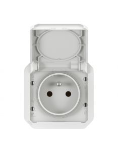 Prise de courant 2P+T Plexo composable blanc LEGRAND 069621L