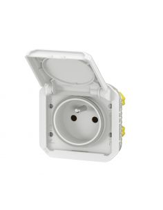 Prise de courant 2P+T Plexo composable blanc LEGRAND 069621L 2