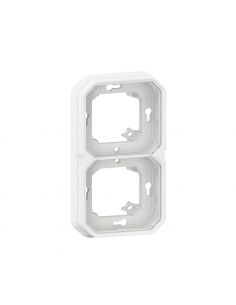 Support plaque encastré 2 postes montage horizontal/vertical Plexo blanc LEGRAND 069694L 2