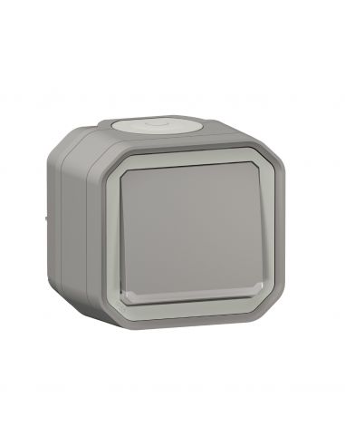 Interrupteur ou va-et-vient témoin 10AX 250V Plexo complet saillie gris LEGRAND 069712L