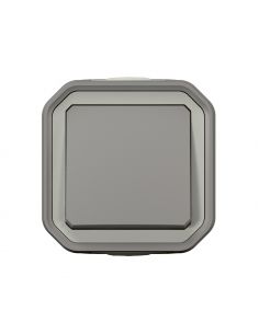 Interrupteur ou va-et-vient 10AX 250V Plexo complet saillie gris LEGRAND 069711L