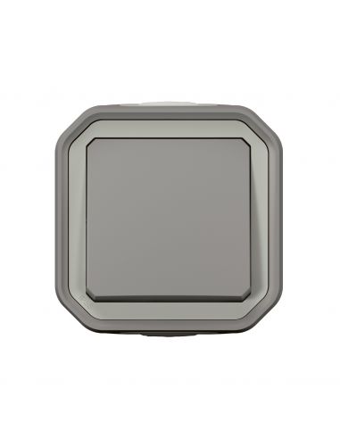 Interrupteur ou va-et-vient 10AX 250V Plexo complet saillie gris LEGRAND 069711L
