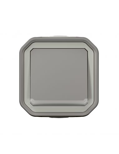 Poussoir NO lumineux Plexo complet saillie gris LEGRAND 069722L
