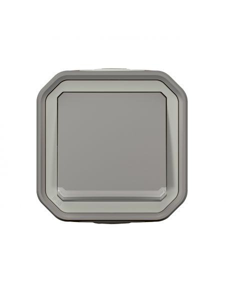 Poussoir NO lumineux Plexo complet saillie gris LEGRAND 069722L